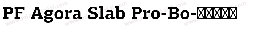 PF Agora Slab Pro-Bo字体转换